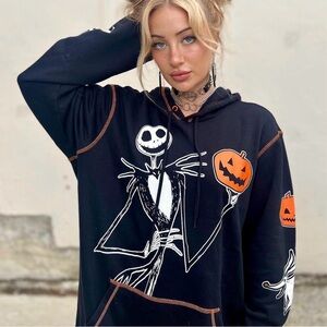 Oversized nightmare before Christmas Jack skellington hoodie